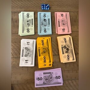 Littlest Pet Shop Monopoly Money and Dice